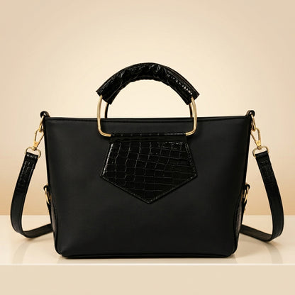Trendy Women’s Embroidered Leather Handbag