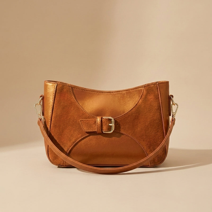 Elegant Buckle Shoulder Bag