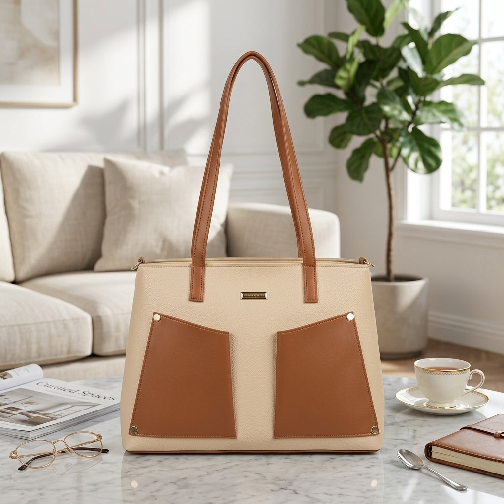 Premium Two-Tone Tote Bag for Women