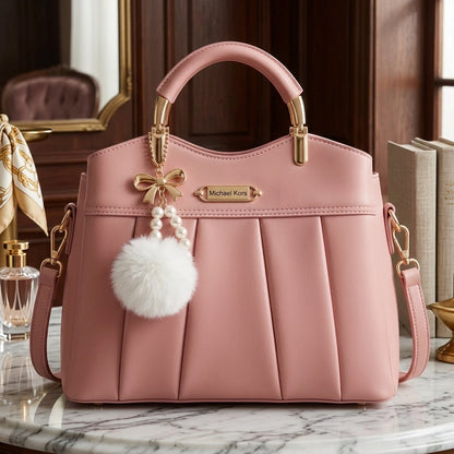 Premium Shoulder Bag with Charm Accessory