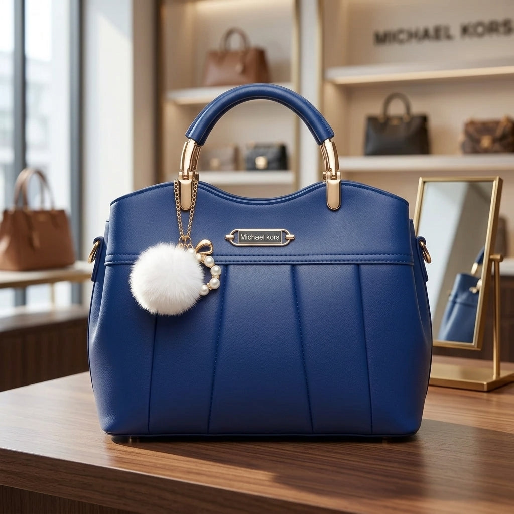 Premium Shoulder Bag with Charm Accessory