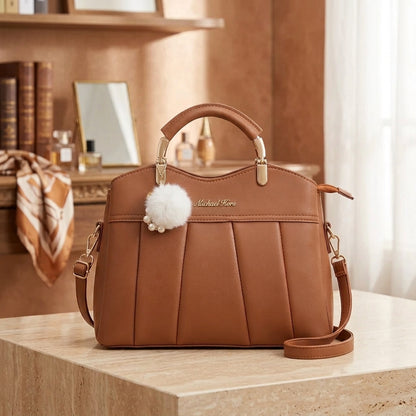 Premium Shoulder Bag with Charm Accessory