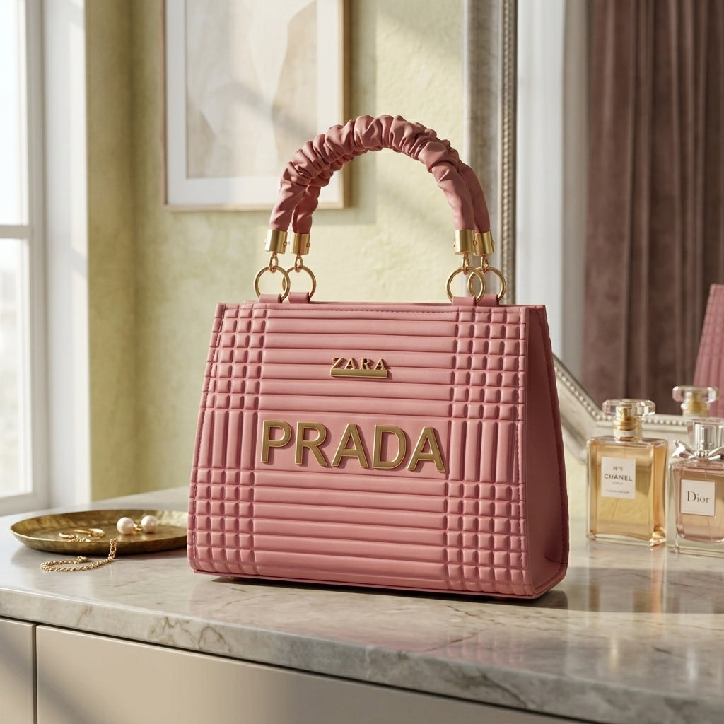 Premium Quilted Pink Shoulder Bag