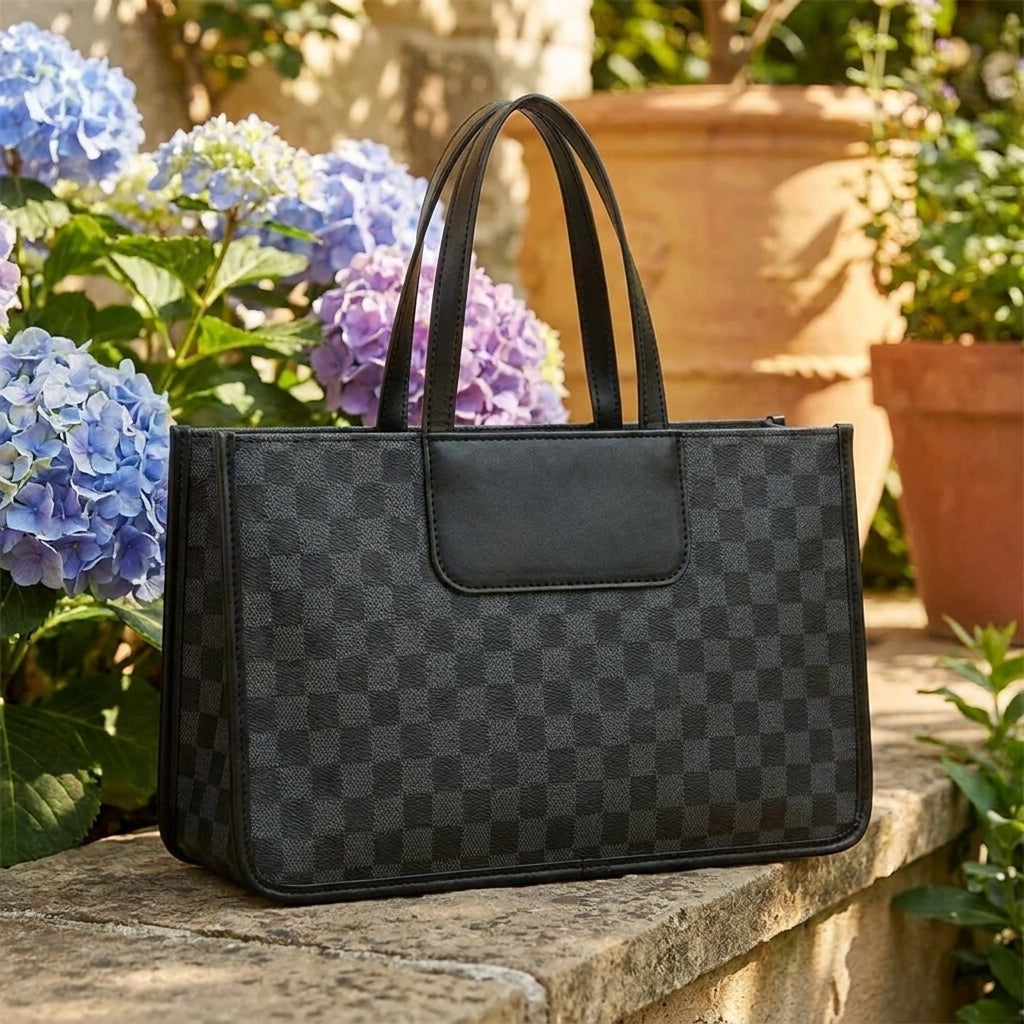 Luxury Checked Pattern Everyday Shoulder Bag